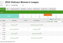 Lịch thi đấu bóng đá Việt Nam của giải VĐQG nữ