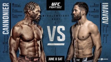 Lịch thi đấu UFC on ESPN 57: Jared Cannonier vs. Nassourdine Imavov