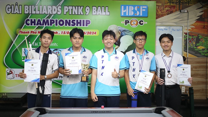 Giải billiards PTNK 9 BALL POOL CHAMPIONSHIP 2024: Nguyễn Phúc Bách vô địch thuyết phục