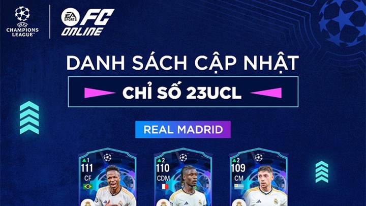 Tăng chỉ số mùa 23 UCL FO4: Cập nhật trong FC Online mới nhất 7/6